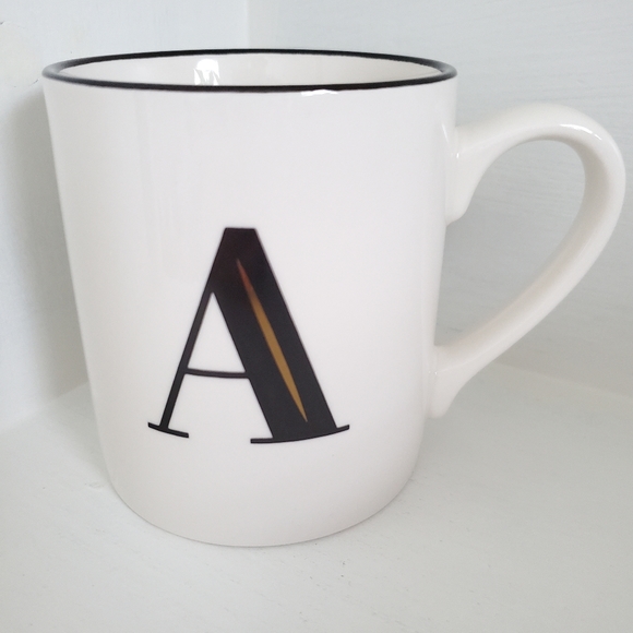 Threshold Dining Threshold Stoneware Mug Letter A Monogram Coffee